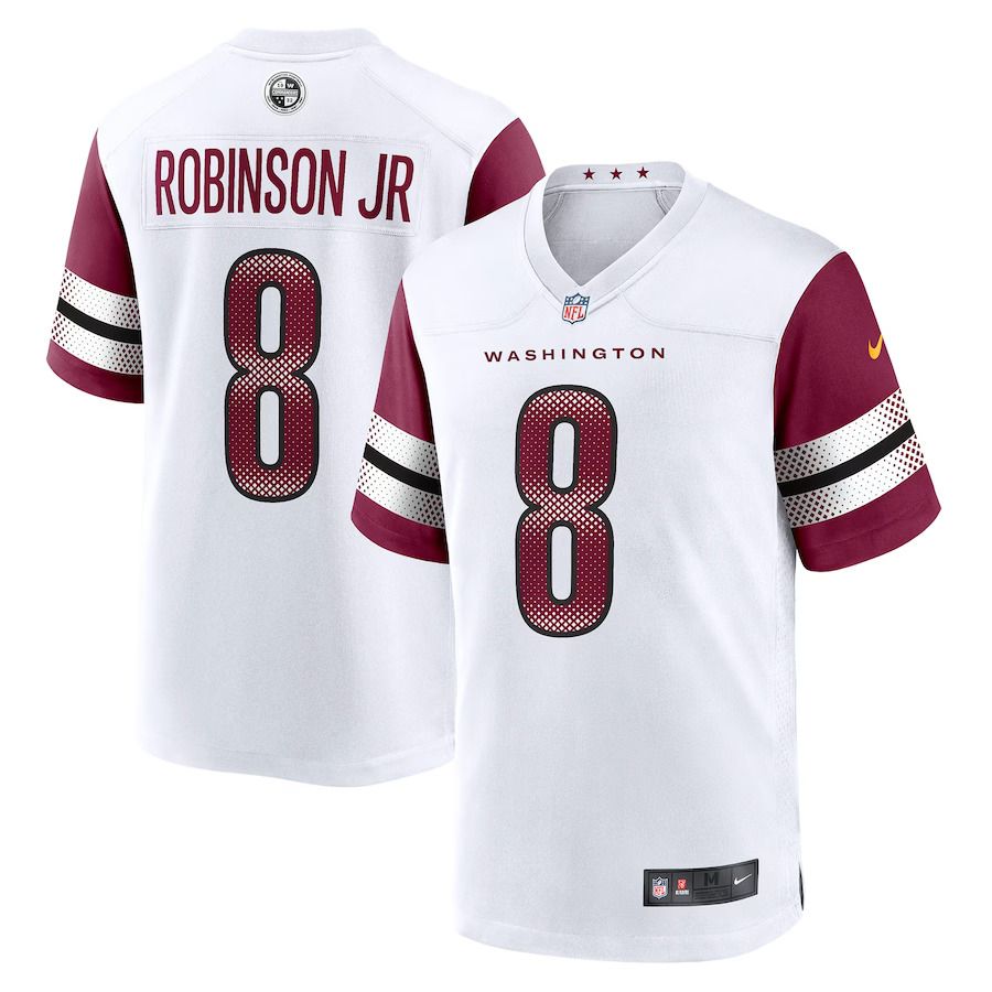 Men Washington Commanders #8 Brian Robinson Jr. Nike White Away Game Player NFL Jersey